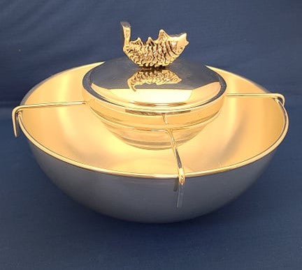 CAVIAR SERVER WITH ICE BOWL AND LID