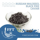 CANADIAN MALOSSOL BLACK PIKE CAVIAR IN GLASS JAR (NEW!)